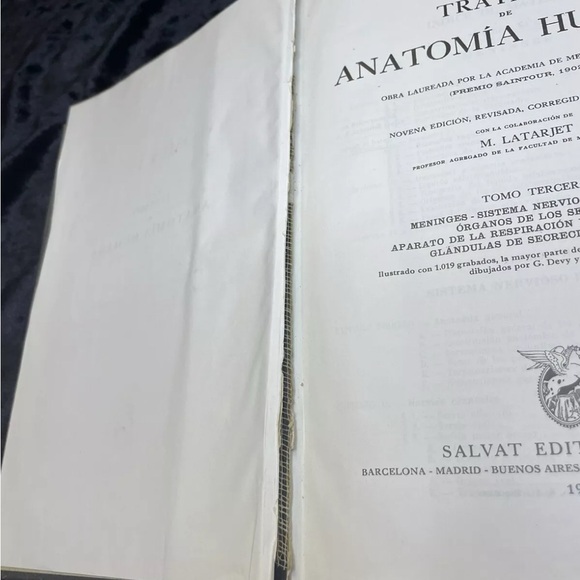 4 Volume Set Tratado De Anatomia Humana Testut Latarjet Human Anatomy 1954 - Picture 14 of 15